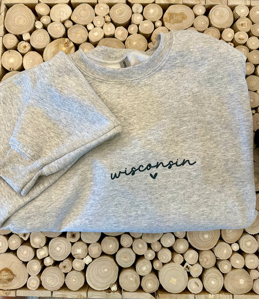 Wisconsin Heart Sweatshirt