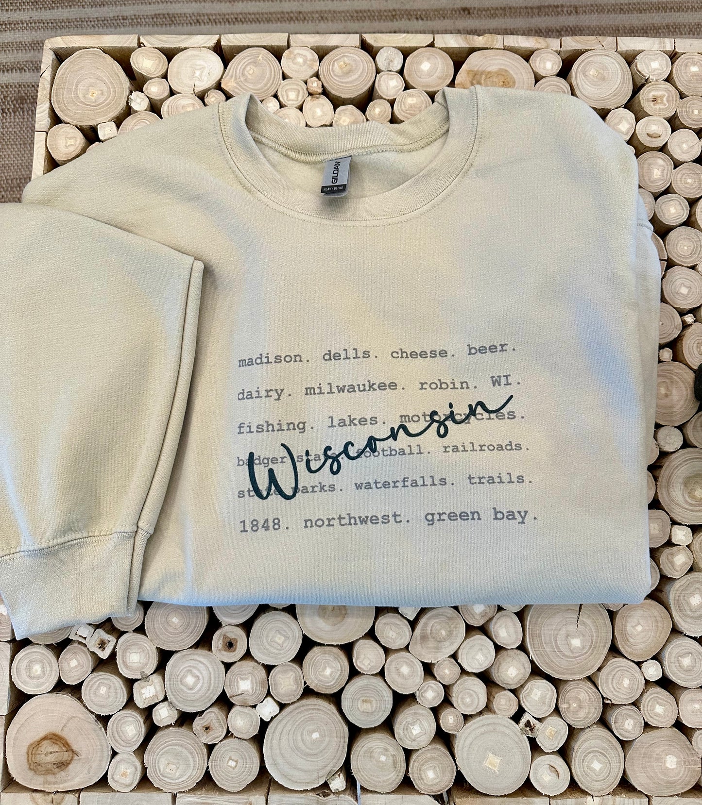 Wisconsin Typography Sweatshirt